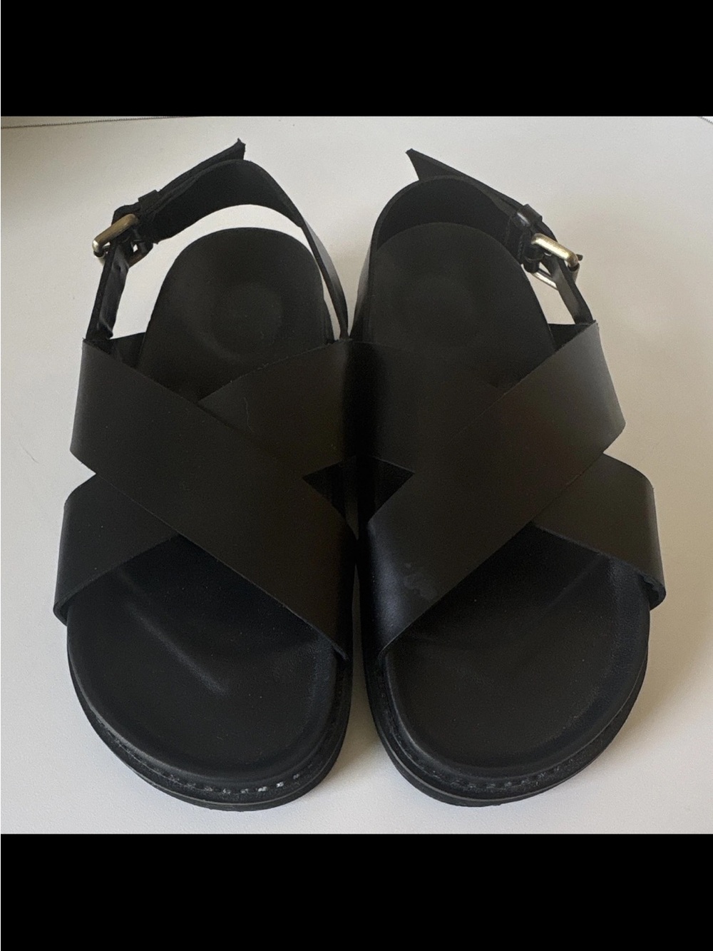 Liberte Leather Capri Sandal - Black Please read desc.
